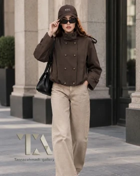 ترنچ کت لوکا رنگ موکا از کالکشن پاییز 1405
