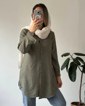 مانتو بغل دگمه دنیز