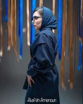 شومیز دامن سرمه