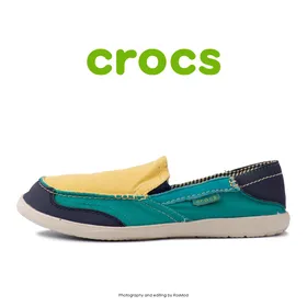 لوفر زنانه کراکس - Crocs Walu Express Buttercup/Tropical Teal