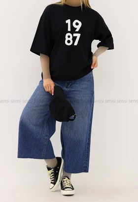 تیشرت زنانه باکسی1987کد1006303