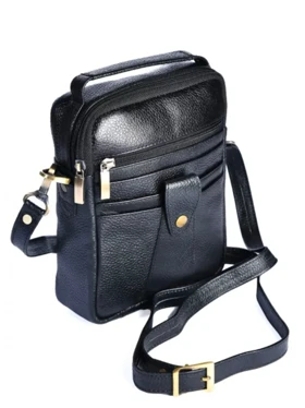 کیف دوشی چرم مردانه مدل مینی اطلس