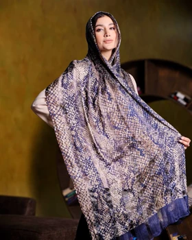 شال ابریشم میله ای پوست ماری 20272