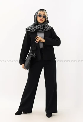 کت فوتر باکسی تک دکمه آستر دارکد1004802