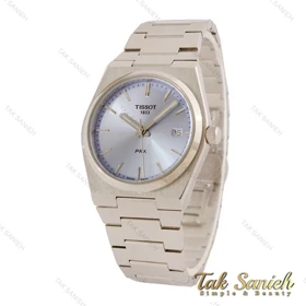 ساعت تیسوت زنانه PRX استیل صفحه آبی یخی Tissot-5469-L