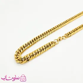 گردنبند مردانه کارتیه استیل طلایی