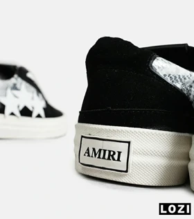 کفش اسنیکرزمشکی طوسی سفید Amiri Stars v2