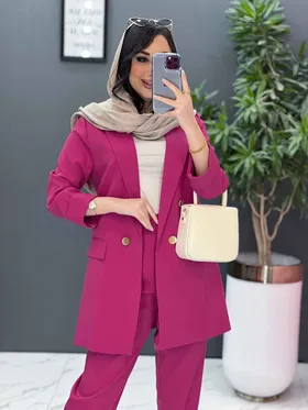 ست کت و شلوار آستین پاکتی