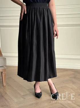 دامن ساتن پلیسه قد 88