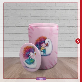 سبد اسباب بازی اتاق کودک برند مینوریا طرح دخترانه کد p-496
