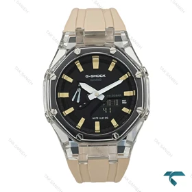 جیشاک GA2100 مردانه شیشه ای کرمی GShock-7591-G