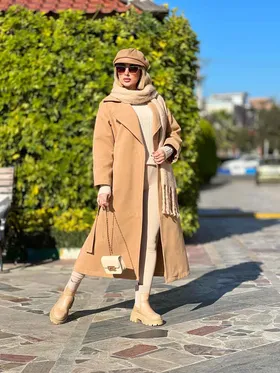 پالتو فوتر بلند پشت چاک