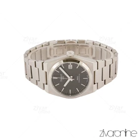 ساعت تیسوت زنانه PRX نقره ای صفحه مشکی 105476