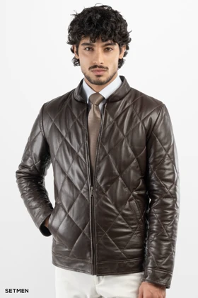 کاپشن مردانه چرم طبیعی