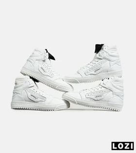 کفش کتانی ساق‌دار سفید OFF WHITE
