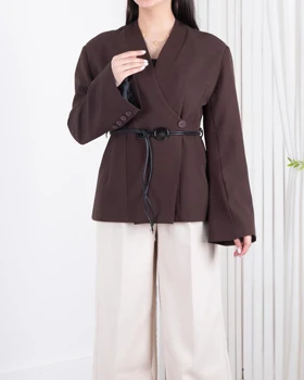 کت تک دکمه آستین شیپوری MOSSELLI