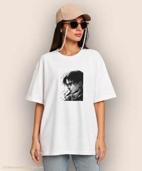 تیشرت لش مردانه و زنانه طرح اتک آن تایتان شخصیت ارن نیگر کد 929