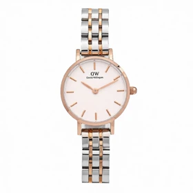 ساعت زنانه DW مدل DW-6001-24-L مینی دورنگ رزگلد با صفحه سفید