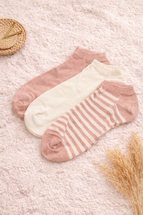 جوراب زنانه اسمارا کد Z-RFC32 مجموعه 3 عددی