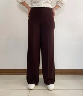 شلوار راسته قهوه‌ای زنانه هیلا (Hila)