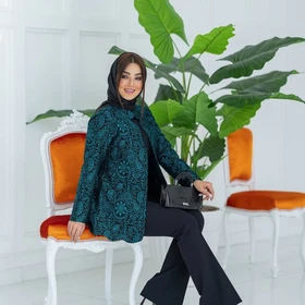مانتو کتی تافته (کالکشن عیدانه 1404)مدل جیران