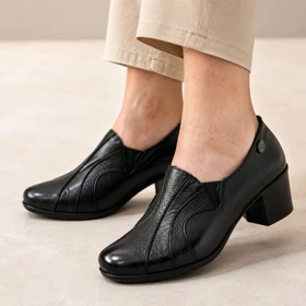 کفش چرم طبیعی زنانه کد 615