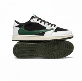 کفش کتانی نایک ایر جردن 1 لو تراویس اسکات سبز مشکی کد 294992