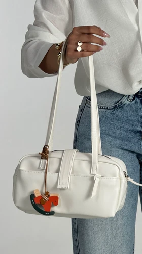 کیف آویز اسبی  VALENTINO  کد 1100365 (سفید)