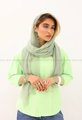 شومیز جلو پیله کمر بندی کد1005725