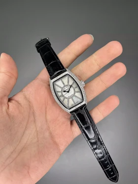 ساعت مچی فرانک مولر قاب سیلور صفحه نگین‌دار Franck Muller