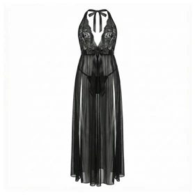 لباس خواب بلند دو تکه سایز بزرگ برند دلوین کد 105