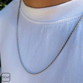 گردنبند نقره مردانه حصیری کد 0251249