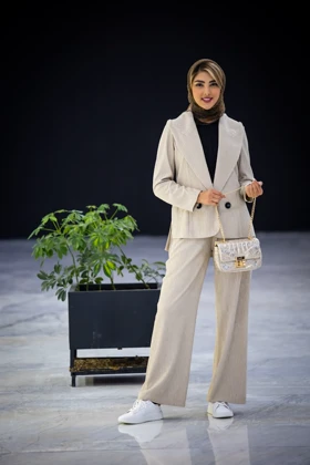 مانتو شلوار یقه بلیزر ایمبالانس