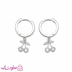 گوشواره زنانه نقره وارداتی عیار 925 مدل گیلاس وزن 2/670 گرم