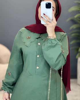 پیراهن پاپیون بهاره لینن