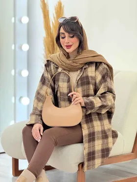 پالتو چهارخونه تک جیب تیبا