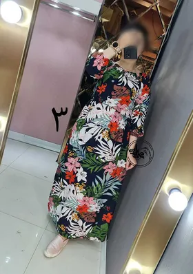 پیراهن نخی 3 ربع 1
