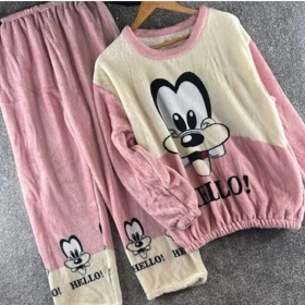 ست راحتی تدی حوله ای بلوز و شلوار زنانه وارداتی