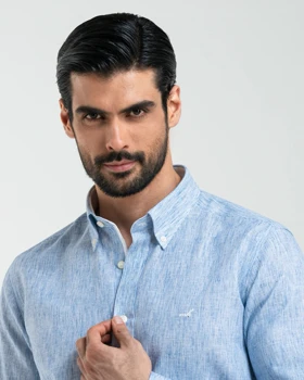 ام کی کالکشن پیراهن آستین بلند mk-2873-dark-blue