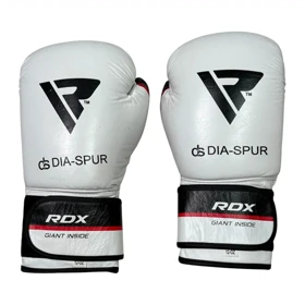 دستکش بوکس چرم RDX DS سفید مشکی