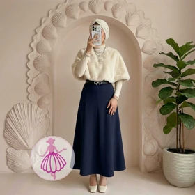 دامن کرپ مازراتی نیم کلوش بلند در رنگبندی متنوع