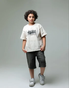 تیشرت شلوارک جین پسرانه طرح ARTBRAND