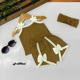 تاپ شورتک نوزادی مدل پاپیونی
