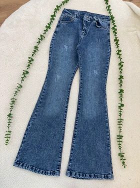 شلوار جین بوتکات (آبی طرح جدید)