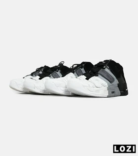 کفش کتانی مردانه و زنانه مشکی طوسی سفید NIKE Air More Uptempo '96 مدل 6537