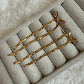 گوشواره پاپیونی جنس ماری بلند
