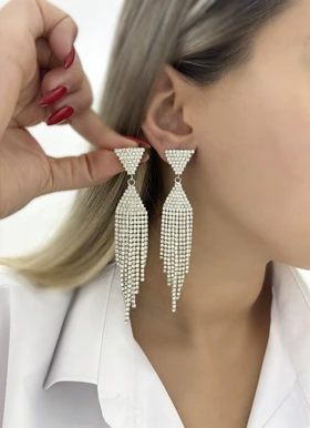 گوشواره مجلسی آویزی پرکار 887