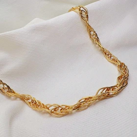 گردنبند برند شین مدل «تابش خیره‌کننده» | آبکاری طلای 24 عیار و درخشش همیشگی