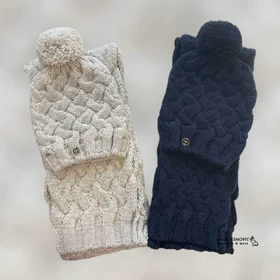 کلاه و شالگردن ست بافت حصیری اندلس