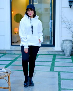 هودی زنانه مدل vestro (سفید )